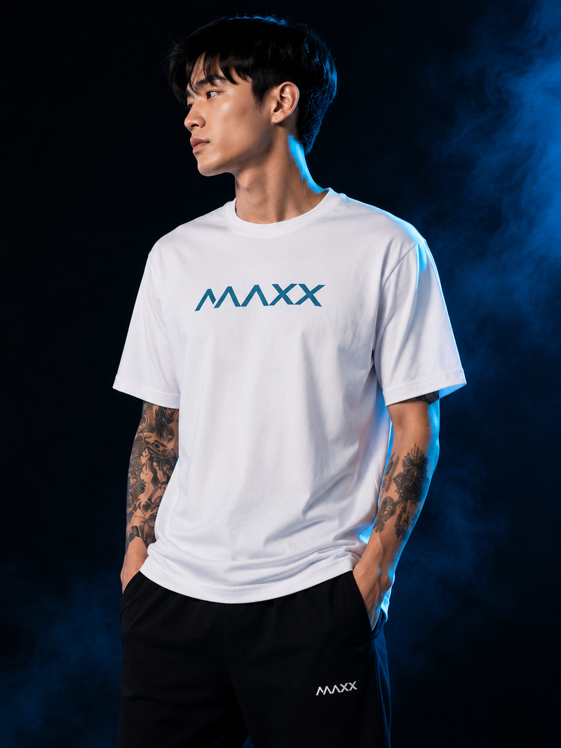 MAXX Unisex White T-Shirt  MKOF002