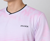 MAXX MKTOU003 Unisex Badminton T-Shirt - White/Pink