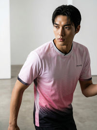 MAXX MKTOU003 Unisex Badminton T-Shirt - White/Pink