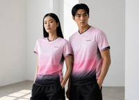 MAXX MKTOU003 Unisex Badminton T-Shirt - White/Pink