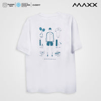 MAXX Unisex White T-Shirt  MKOF002