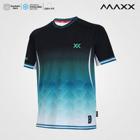 MAXX Unisex Black-teal T-Shirt MKTOU001