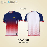 MAXX Unisex Navy-red T-Shirt  MKTOU001